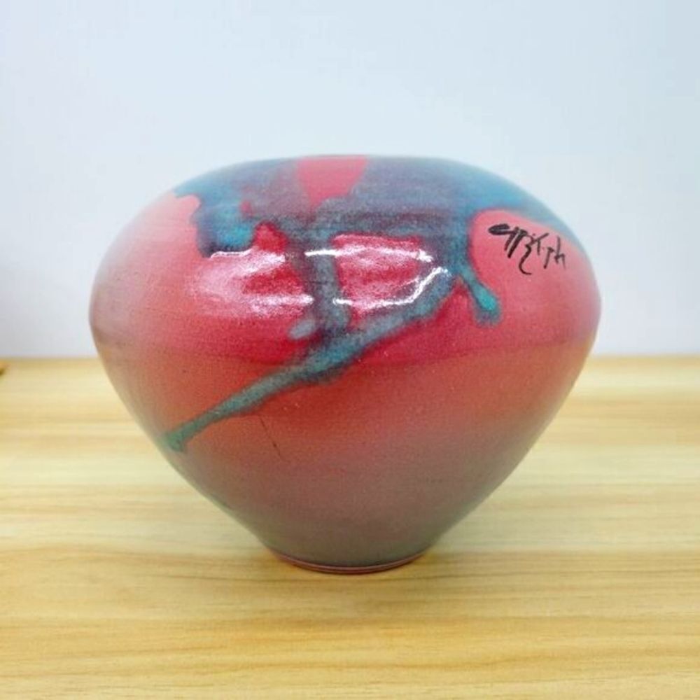 Christopher "Christoph" Heede Arizona Studio Pottery Ruku Jug Vase Vessel - Picture 7 of 16